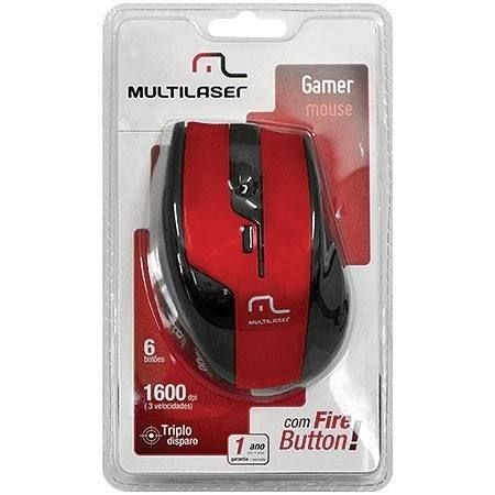 Mouse Óptico USB Gamer Fire Multilaser